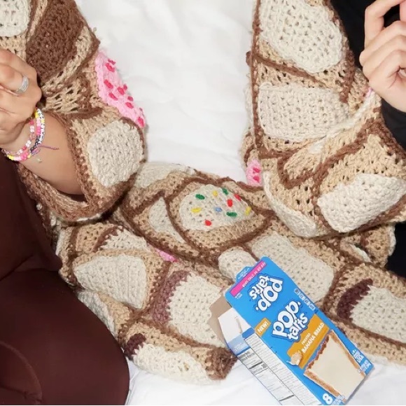 Pop-Tart Official Limited Edition Crocheted Cardigan – Rare Collector’s Item - Picture 2 of 8